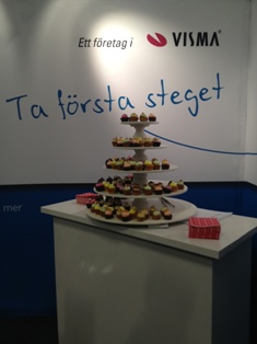 Cupcakes i Visma-montern