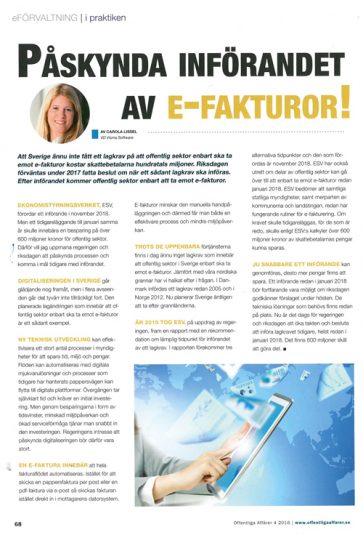 e-fakturor offentlig sektor