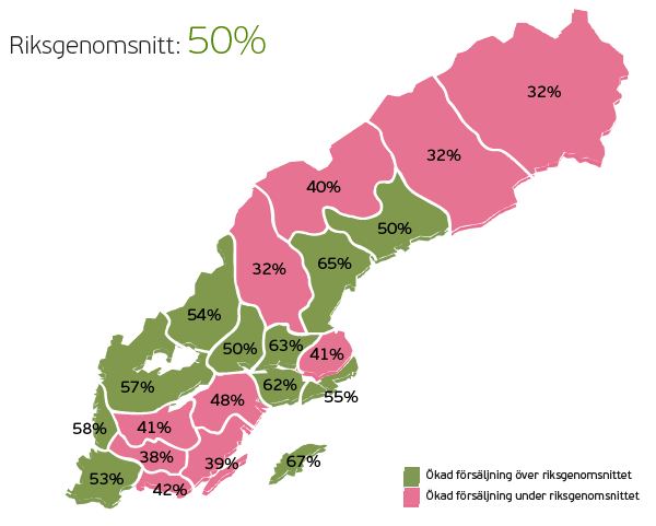 Karta över småföretagares framtidstro.