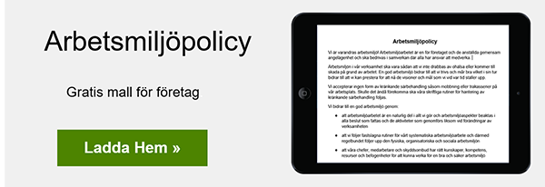Ladda ner arbetsmiljöpolicy gratis mall
