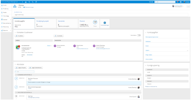 Kundkort Visma.net Project Management