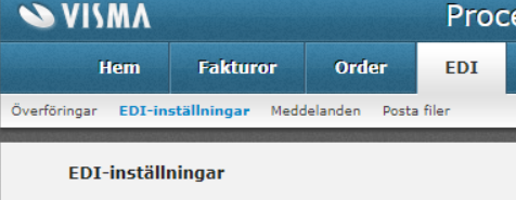 EDI-inställningar