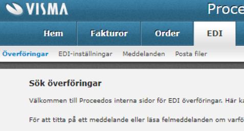 Sök överföringar