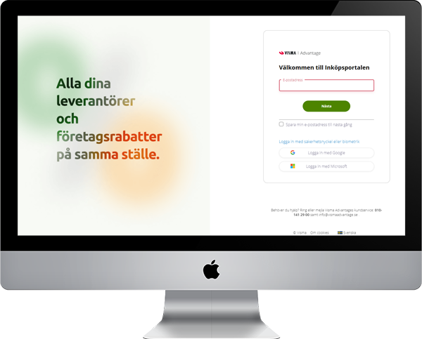 Så loggar du in i Visma Advantages inköpsportal