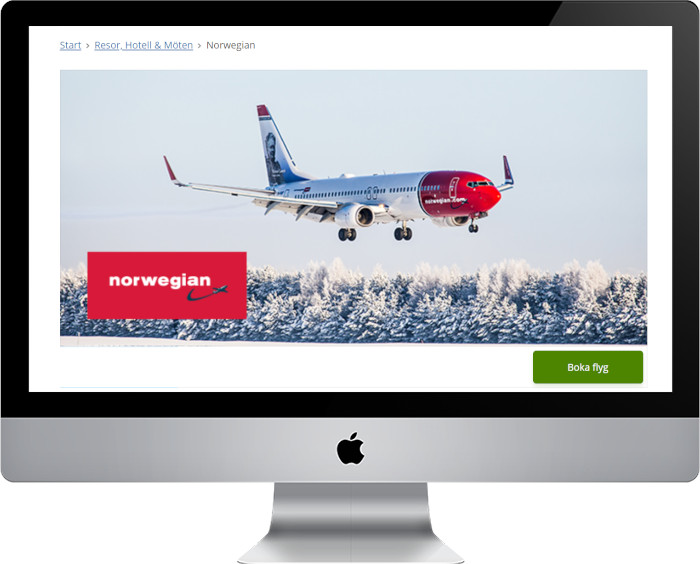 Rabatt på flyg med Norwegian