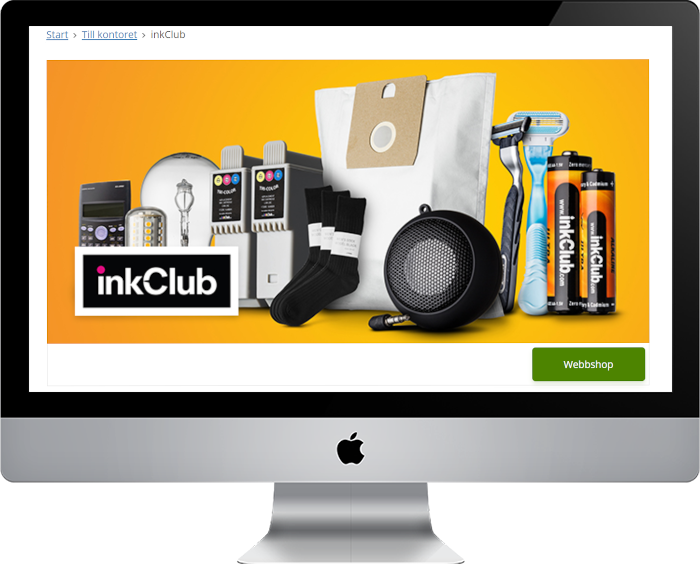 Rabatt på toners, bläckpatroner, skrivare m m hos inkClub via Advantages rabatter