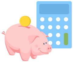 Calculator piggybank